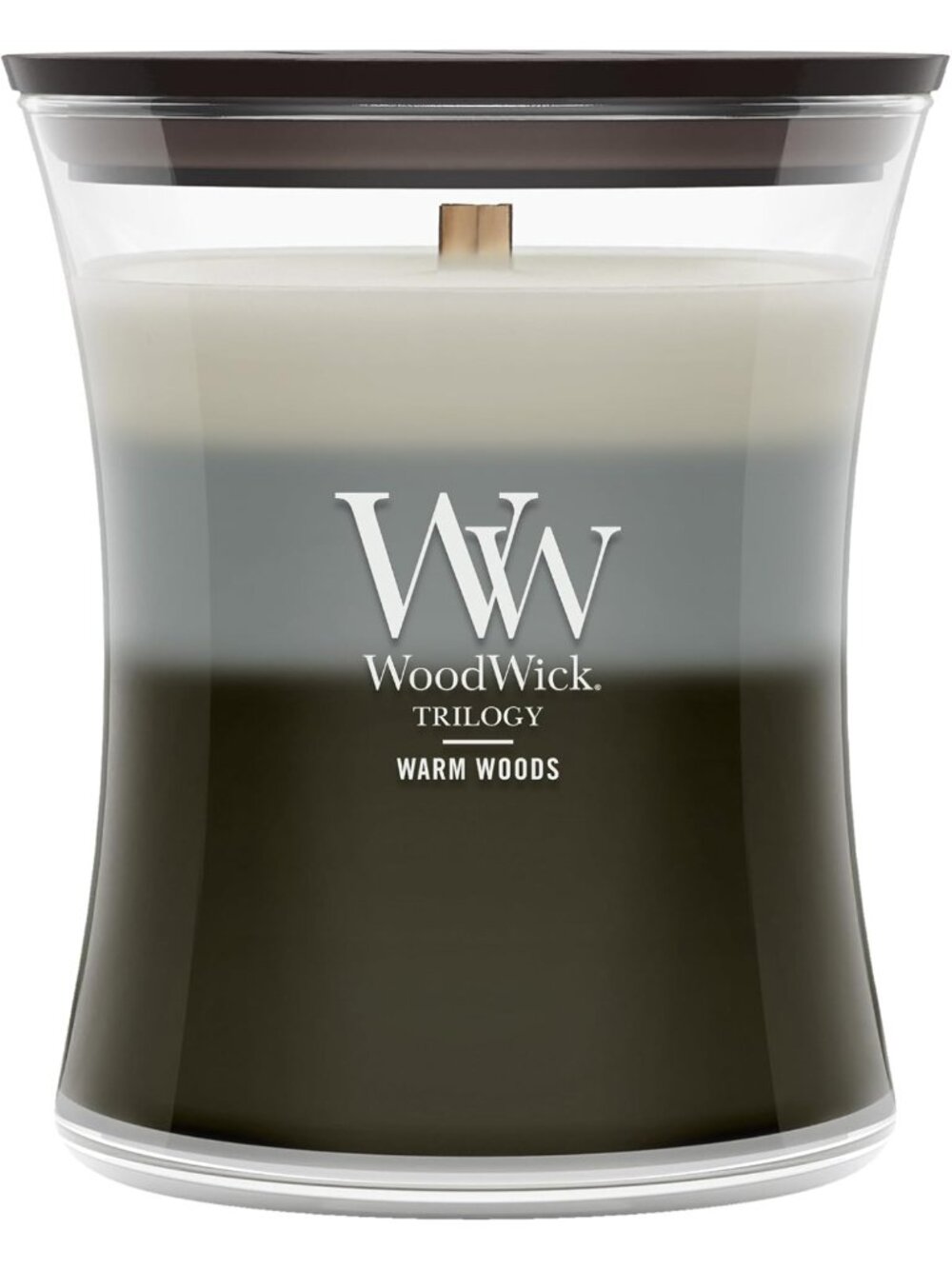 Cozy Tri-Scented Candle with Crackling Wick - Warm Woods, 9.7oz Home Decor